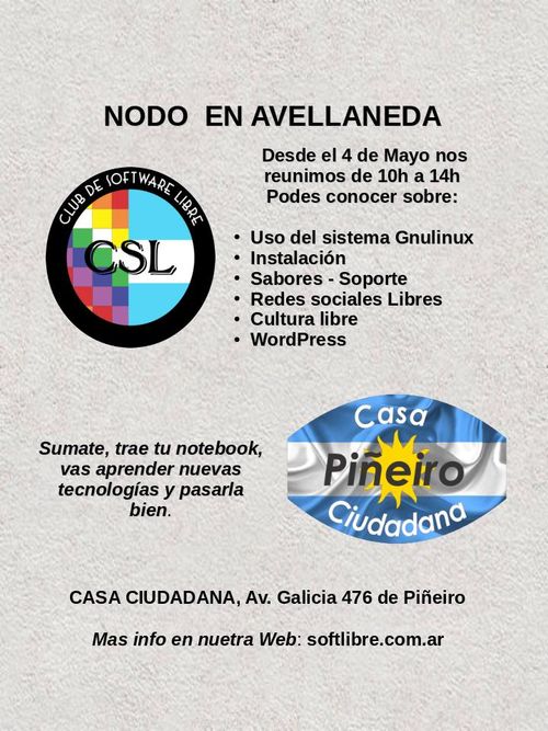 Tenemos Nodo enn Avellaneda Sumate!