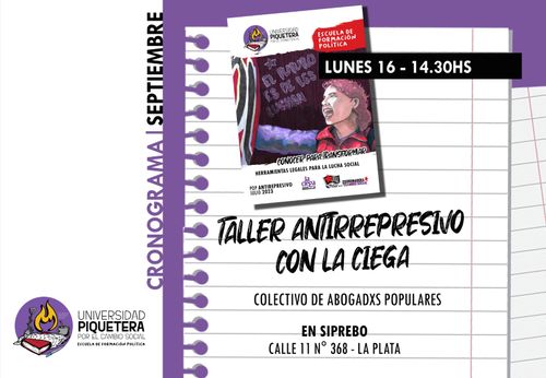 Taller antirrepresivo con La Ciega