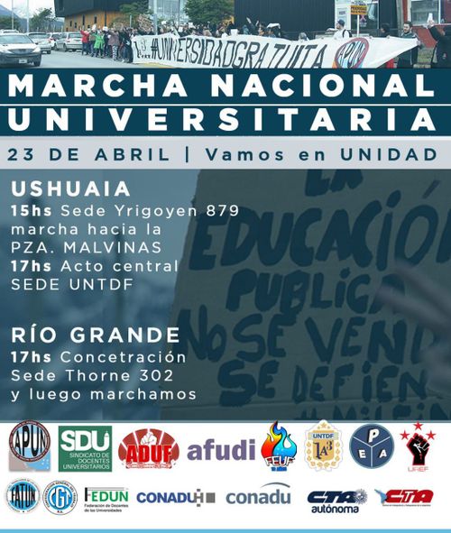 Marcha Nacional Universitaria Ushuaia