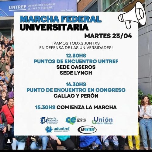 Marcha Federal Universitaria - UNTREF - Sede Lynch