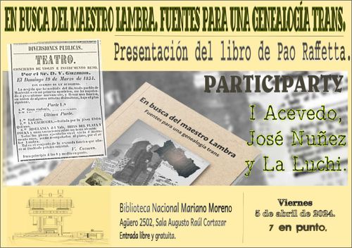 En busca del maestro Lambra. Fuentes para una genealogía trans