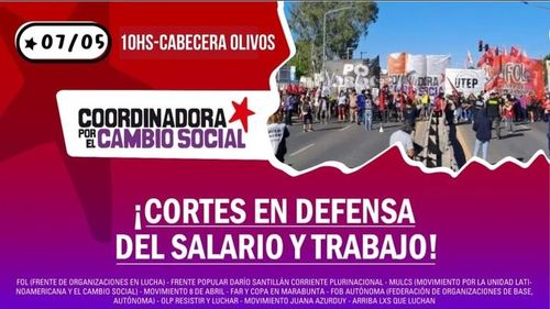 Jornada de lucha en defensa del salario y trabajo 