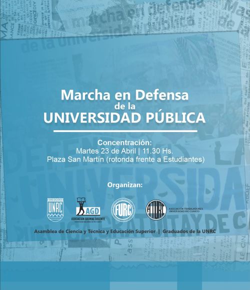 Marcha en defensa de la Universidad pública - UNRC