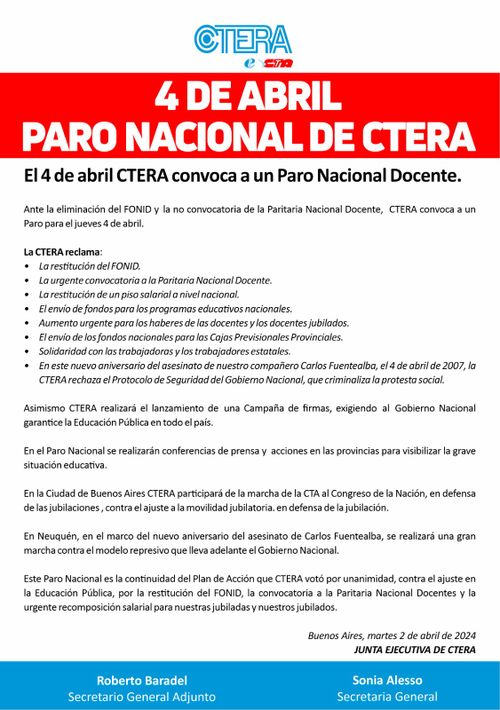 Paro Nacional Docente