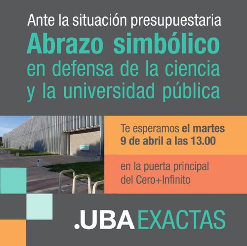 Abrazo simbólico en defensa de la ciencia y la universidad pública