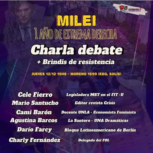 1 año de ultraderecha. Charla-debate y brindis de resistencia 