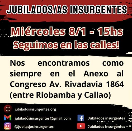 Miercoles de jubiladxs